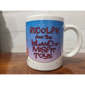 Vintage Rudolph and The Island of Misfit Toys Christmas Holiday Coffee Mug Cup